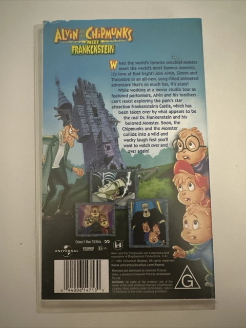 ALVIN AND THE Chipmunks Meet Frankenstein VHS Kids Cartoon Movie ...