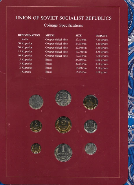 Coin Sets of All Nations USSR Russia UNC All 1978 but 2 Kopecks 1979 100284 2
