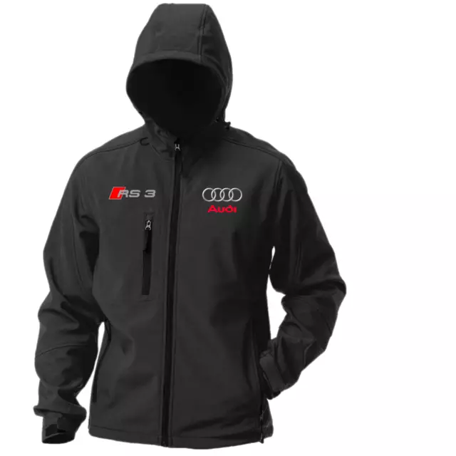 Abbigliamento Audi RS 3 Softshell Uomo Moto Rally Giacca Antipioggia Invernale