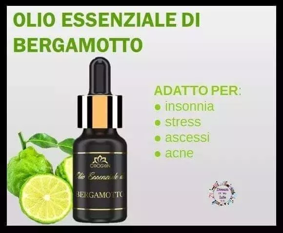 Olio Essenziale Di Bergamotto 10 Ml Calmante Cura Insonnia Stress Ascessi E Acne