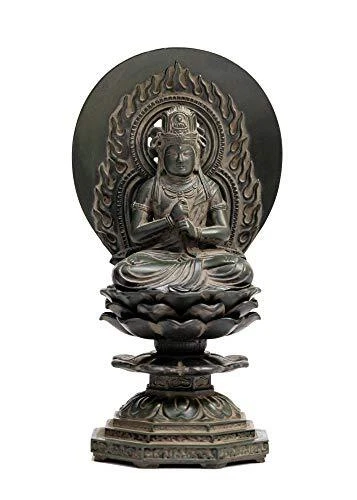 Buddha statue Dainichi Nyorai 15.5cm (Komi bronze) Buddhist priest: Hideun Makit