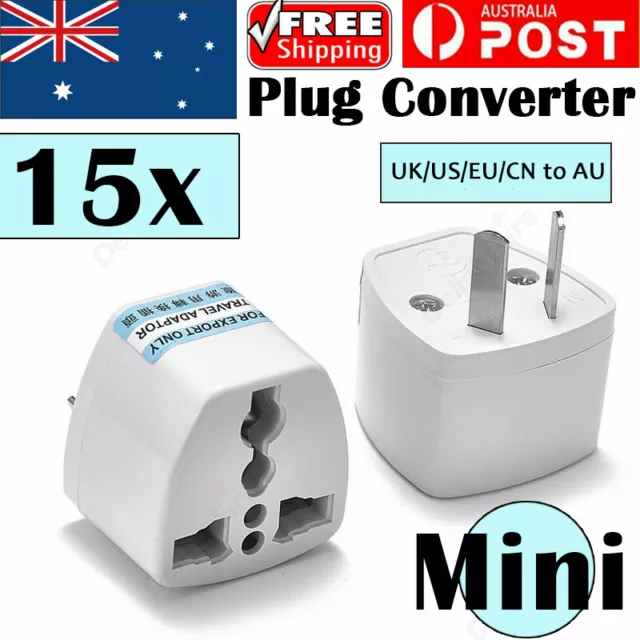 15x Australia Universal Power Plug Adapter Outlet Converter UK/US/EU/CN to AU