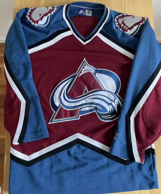 NHL Hockey Jersey Avalanches Colorado Size Medium Starter Jersey