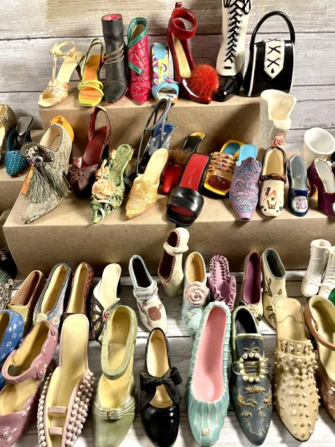 82 Vintage Miniature Shoe Collection Just The Right Shoe Ashton Drake Mini Heel
