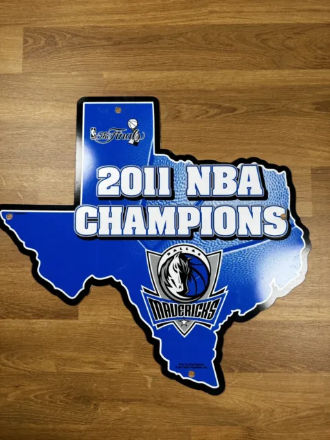 14" Dallas Mavericks 2011 Championship Sign Wall Decor Texas Shape Dirk