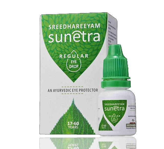 Augenpflege mit ayurvedischen Gleitmittel-Augentropfen zur Linderung...