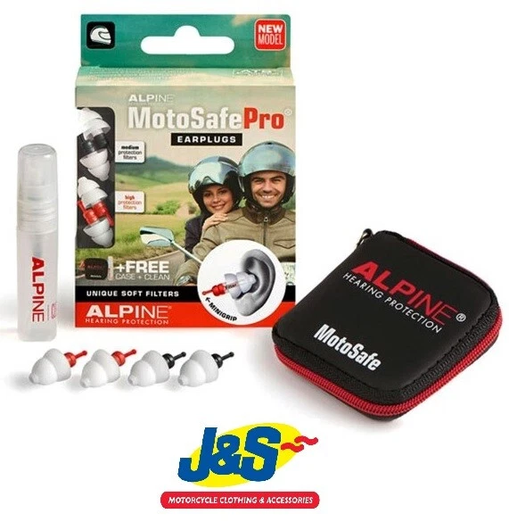 Alpine Motosafe Pro Minigrip Tappi Orecchini Moto CE Certificati CE 2x Paia Custodia