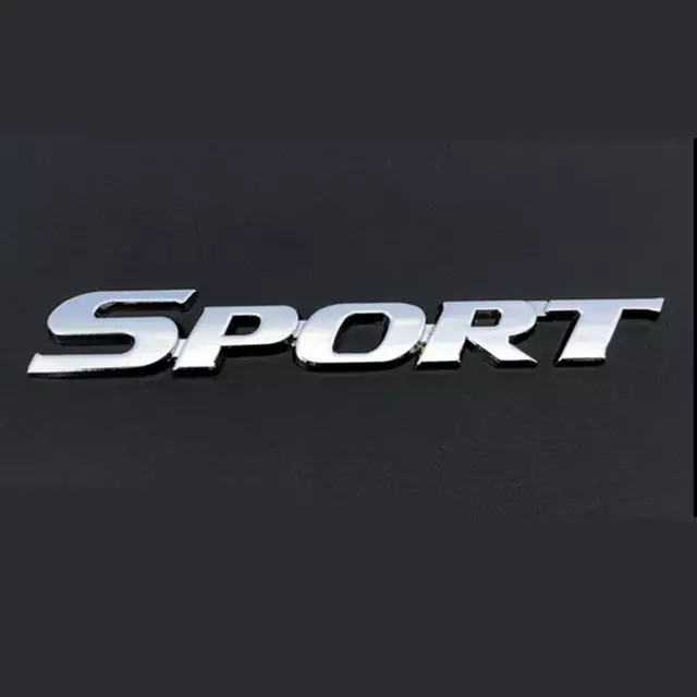 Car Trunk Fender Door Emblem Badge Decals Sticker 3D Metal Silver Sport Logo