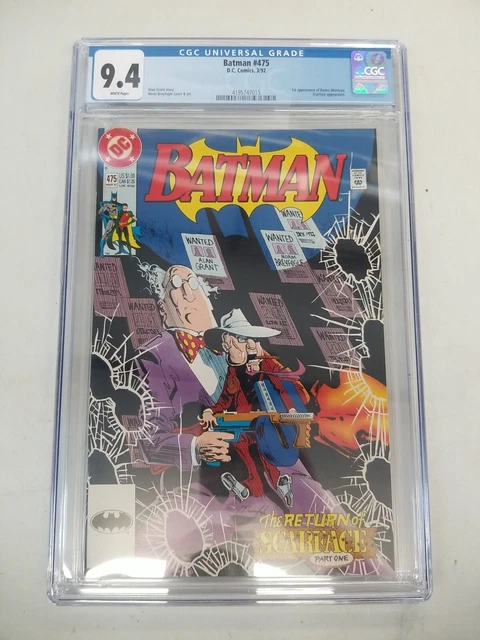 Batman 475 CGC 9.4 White Pages DC Comics 1st Renee Montoya The Question