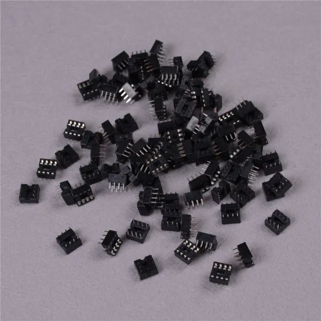 100PCS 8 Pin DIP Pitch Integrated Circuit IC Sockets Adaptor Solder .zy