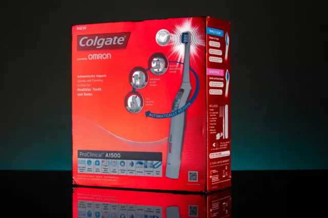 Colgate Omron ProClinical A1500 Schall elektrische Zahnbürste Neu im Karton