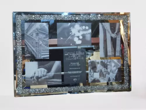 Crushed Jewel Multi Aperture Photo fits 6 photos 6x4" inches multi-picture frame