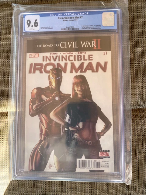 INVINCIBLE IRON MAN  #7 Key CGC 9.6 First Cameo App Riri Williams, New Case