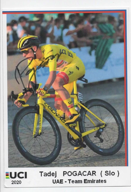 CYCLISME AUTOGRAPHE de TADEJ POGACAR EN JAUNE EUR 24,25 PicClick FR