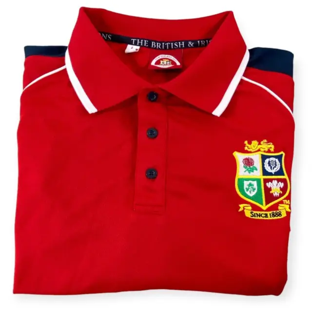 Official British Lions & Irish Rugby Union NZ Tour 2017 Polo Shirt Red Size L