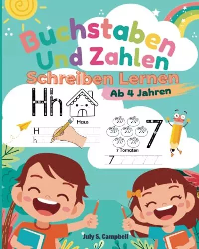 Buchstaben Und Zahlen Schreiben Lernen Ab 4 Jahren Kindergarten Lernbuch Ab 4...