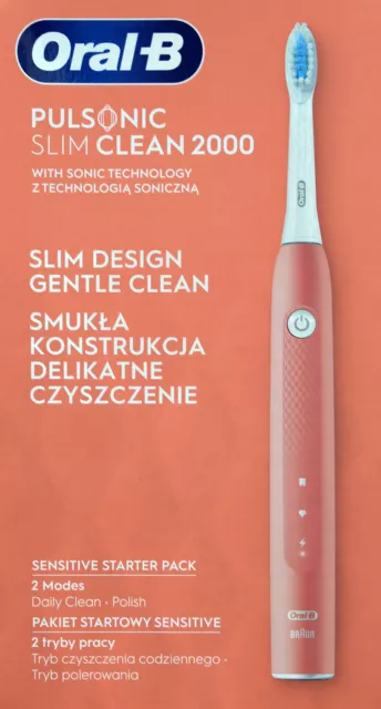 Oral-B Pulsonic Slim Clean 2000 elektrische Zahnbürste pink