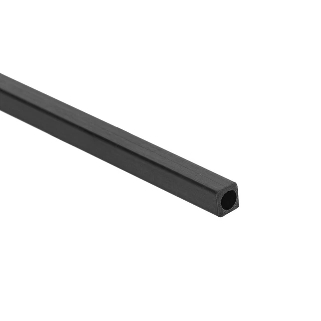Carbon Fiber Square Tube 4x4x3mm Inner Round 400mm Carbon Fiber Tubing 1 Pcs