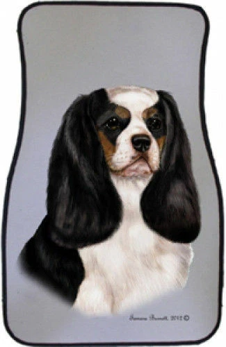 Tri Cavalier King Charles Spaniel Car Floor Mats Pair (TB) 36048