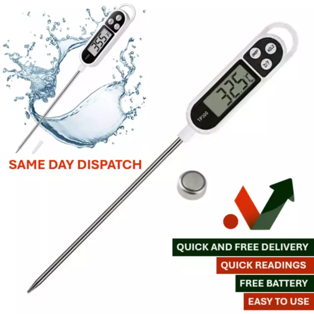 Digital Food Thermometer Temperature Probe Meat Cooking BBQ Turkey Jam Sugar