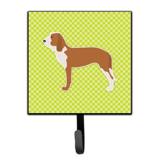 "Caroline's Treasures Spanish Hound Checkerboard Green Leash or Key Holder BB...