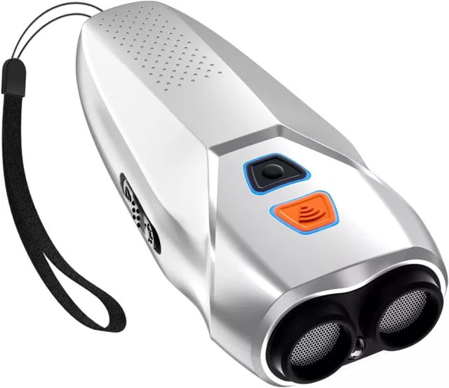 🔥Dog Control Device Dual Sensor Anti Barking Device w/ LED Flashlight, Silver🔥