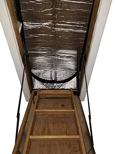 Attic Stairs Insulation Cover for Pull Down Stair- R 25" x 54" x 11" Silver