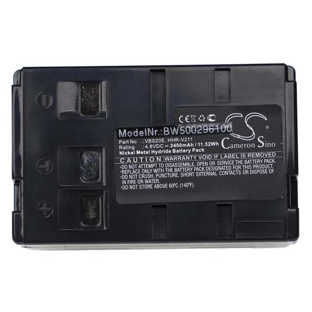 BATTERY FOR PANASONIC VWVBS40 VWVBS10E VWVBS10 VWVBS20E VWVBS20