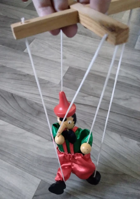 VINTAGE PINOCCHIO STRING Puppet Marionette 7.5 inches Tall Wood ...