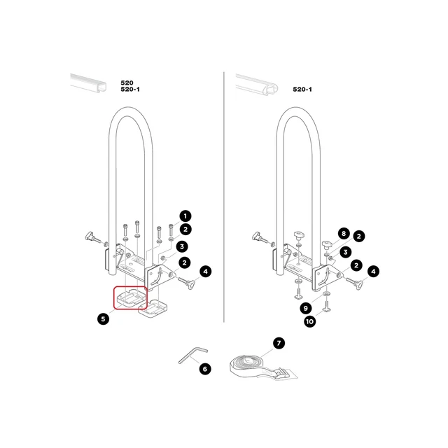 Thule Platte 520.545.590 per supporto kayak 34347