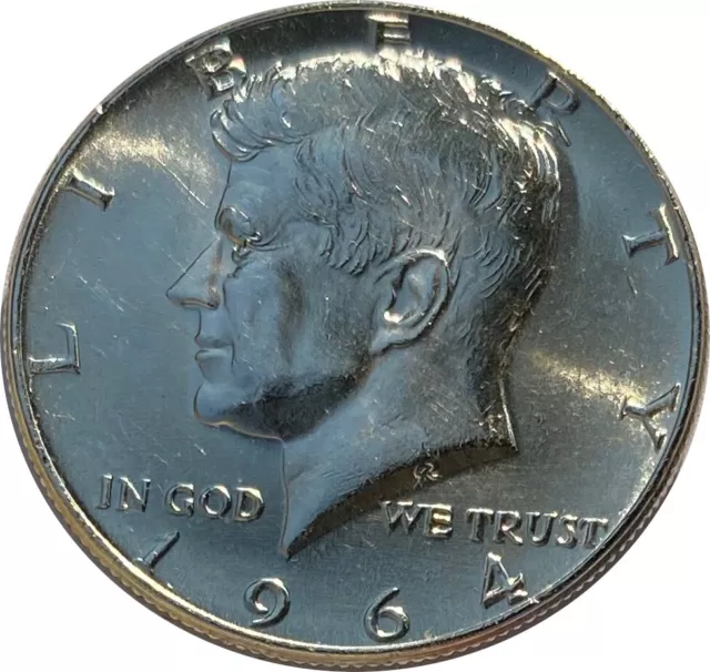 1964 Kennedy Half Dollar 90% SILVER US Mint Coin BU