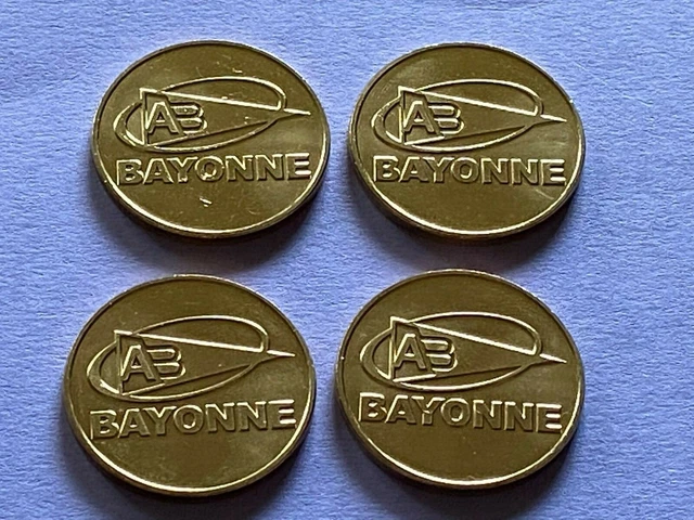 Lot De 4 Jetons Touristique Monnaie De Paris Club De Rugby De Ab  Bayonne Neuf
