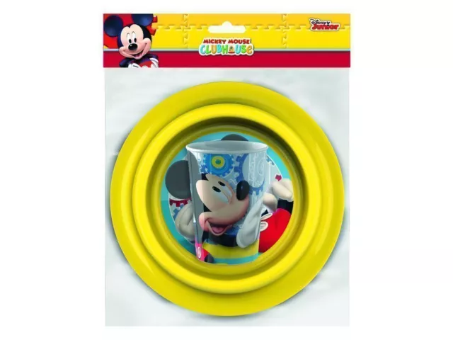 Disney Mickey Mouse Clubhouse Mealtime Set Complete with Cup, Bowl and Plate NEW