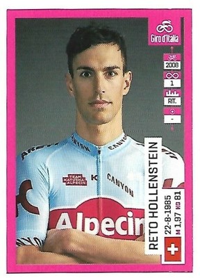 Figurine Panini 100 Giro d'Italia n.254 Reto Hollenstein Team Katusha Alpecin 