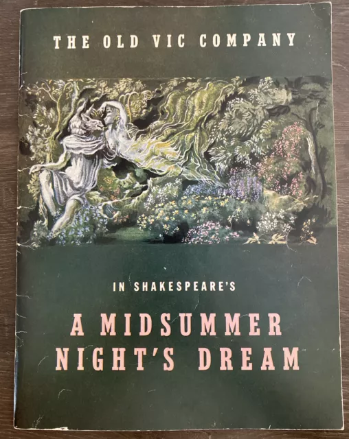 "A MIDSUMMER NIGHT'S DREAM" Theatre Program - The Old Vic Company (1955)