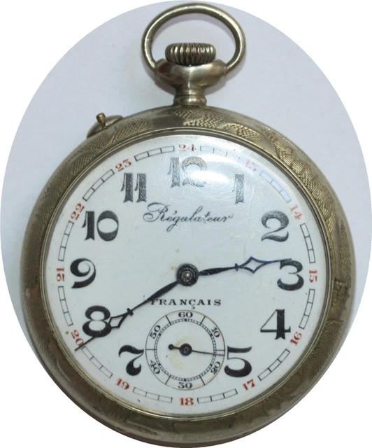 Montre à Gousset Régulateur Français En Laiton - Vintage 1880 - Occasion