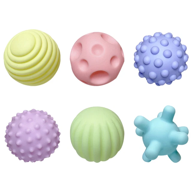 6pcs Baby Toy Ball Set Sensory Development Textured Balls Educational *