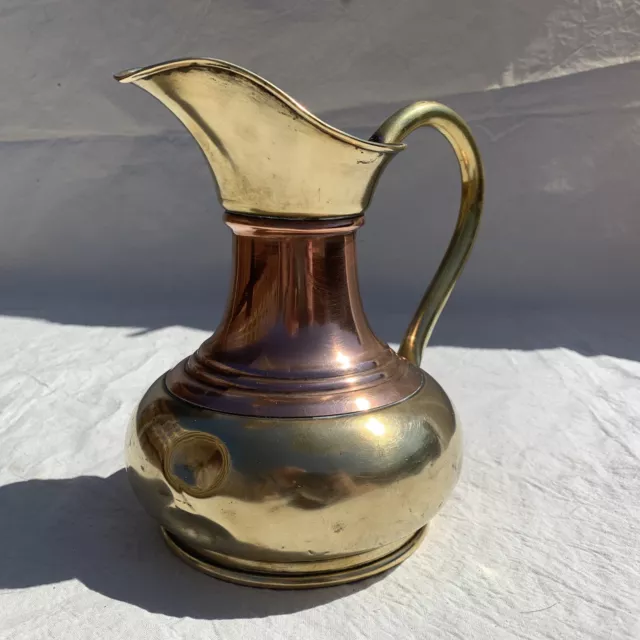 Vintage Copper And Brass Jug