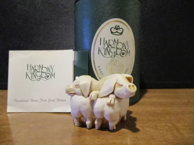 Harmony Kingdom Hammin' It Up Pigs UK Made Box Figurine Sgn by Peter & Martin