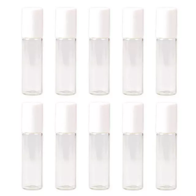 5pcs 5/10 ml Glass Empty Roller Ball Aromatherapy Roll-on Bottles Container~m'