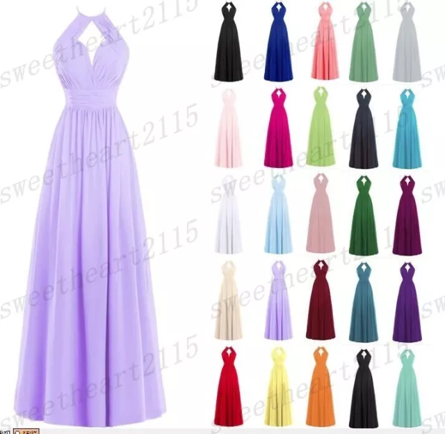 New Chiffon Formal Evening Bridesmaid Dresses Party Ball Prom Gown Dress 6-30