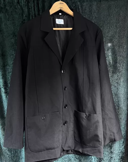 Reproduction Vintage 1950s Hollywood Resort Jacket Plain Black XL Rockabilly