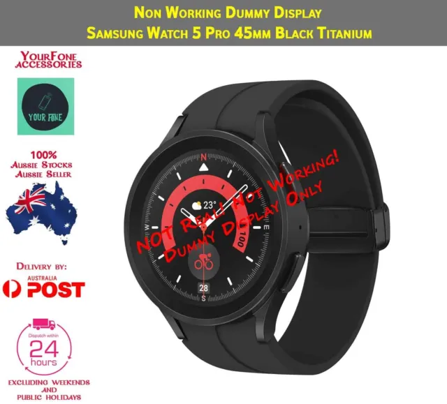 Non working Dummy Display Phone For Samsung Watch 5 Pro 45mm W Band - Black