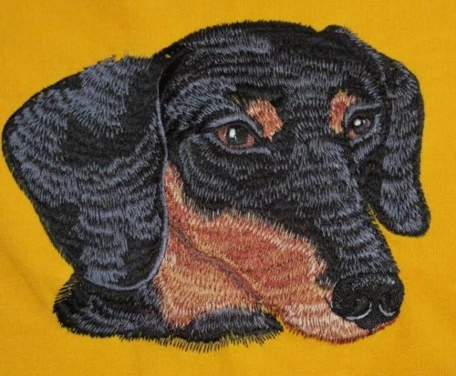 Embroidered Ladies T-Shirt - Dachshund I1214 Sizes S - XXL