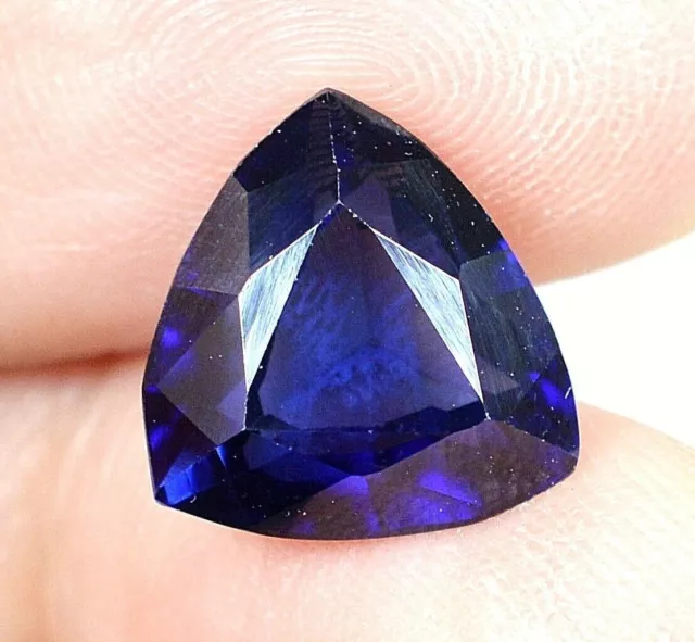 Natural Blue Sapphire 5.35Ct Trillion Unheated Certified Loose Gemstone C342