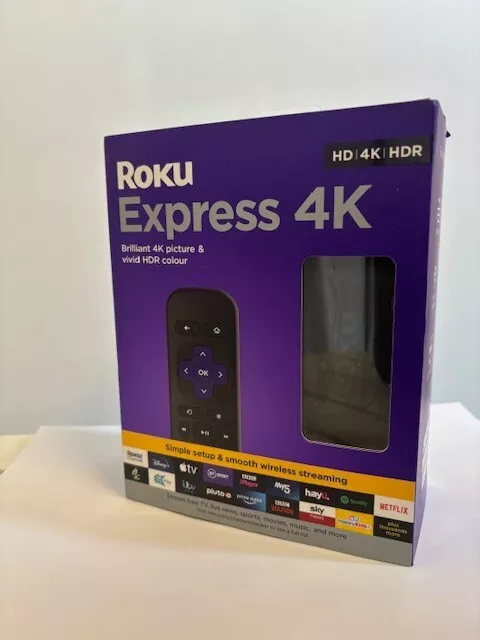 Roku Express 4K (Model 3940EU)  Black - Brand New.  Streaming Player NOT Stick.