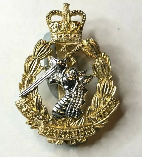 British Army Royal Army Dental Corps Cap Badge 1980's Staybrite  staybright