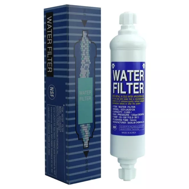 LG BL9808 Fridge Water Filter External Inline for 5231JA2010B, 5231JA2012B