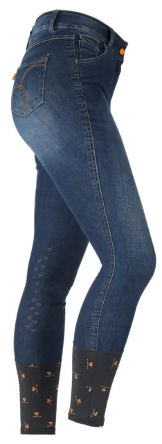 Shires Aubrion Putney Denim Ladies Riding Breeches | Black or Dark Blue