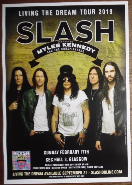 Slash - Guns N' Roses - live music show 2019 promotional tour concert gig poster